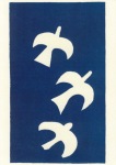 Braque Georges; Three Birds on Blue Background , 1955